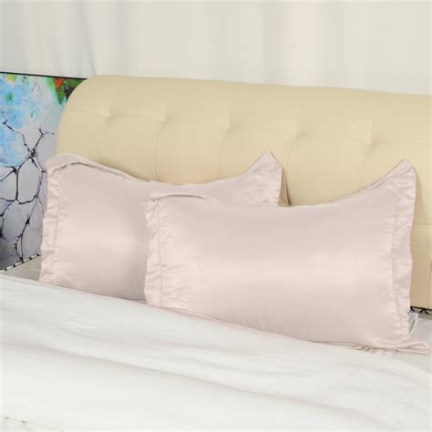Satin Pillowcase King Size Pillow Shams Set Of 2 Silky Sateen Pillow