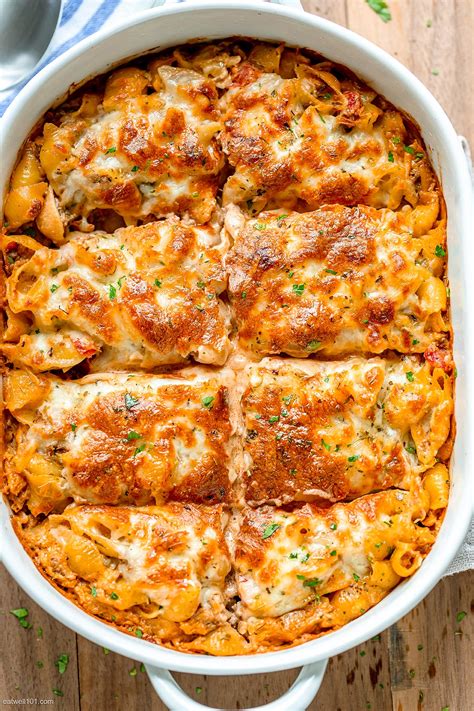 Cheesy Baked Pasta Recipe With Creamy Meat Sauce Baked Pasta