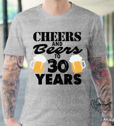 Cheers And Beers To 30 Years Svg Png  Dxf 30th Birthday Etsy Svg