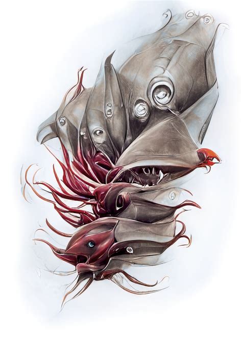 Artstation Concept Art Alien Squid Abyssal