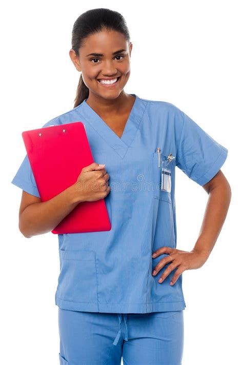 Female Nurse Holding Clipboard At Duty Stock Image Image 37530939