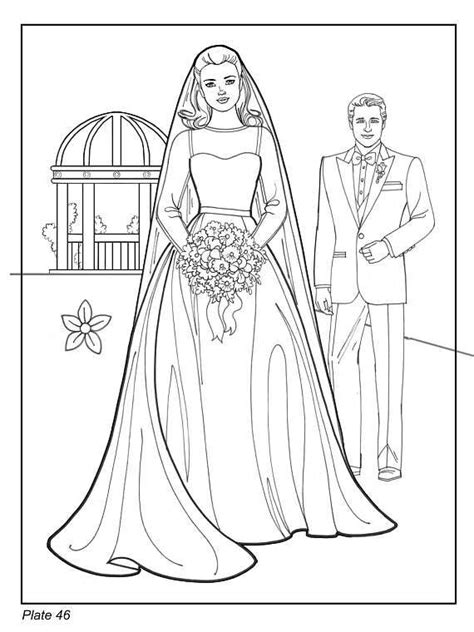 Wedding Fashion Barbie Coloring Pages Pic Hose
