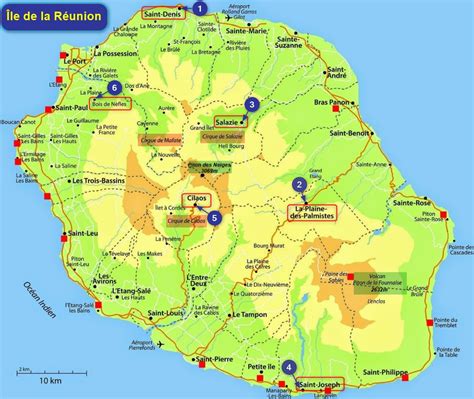 Carte Du Monde île De La Réunion Voyages Cartes B69