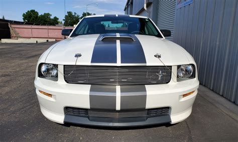 2007 Ford Mustang Shelby Gt Supercharged White W Silver Stripes