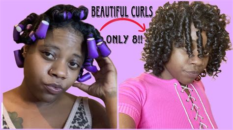 Flexi Rod Set On Natural Hair Only 8 Youtube