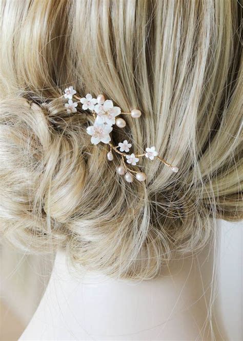 Oriental Obsession Cherry Blossom Bridal Hair Pin For Yuna Headpiece