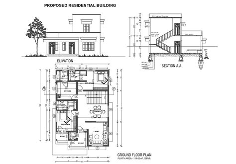 X Meter House Ground Floor Plan Autocad Drawing Dwg File Cadbull My XXX Hot Girl