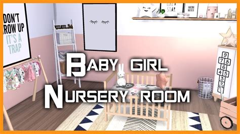 Baby Girl Nursery Room Sims 4 Speedbuild Cc Youtube