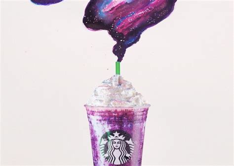 Starbucks Galaxy Frappucino Thats The Flavor Of Cotton Candy With