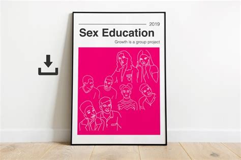 sex education poster a4 a3 a2 digital download art wall etsy