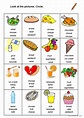 Foods: English ESL worksheets pdf & doc