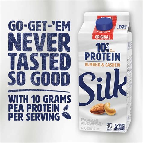 Silk Protein Original Pea Almond And Cashewmilk 64 Fl Oz Instacart