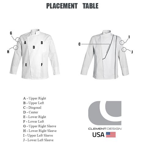 Clement Design® Custom Chef Jacket Embroidery Clement Design Usa