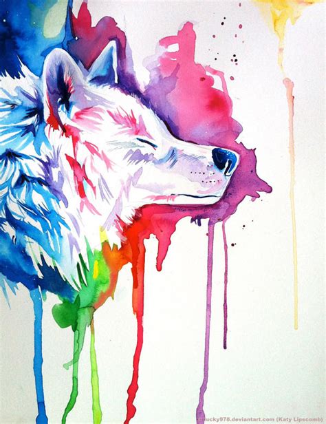 Rainbow Wolf 3 By Lucky978 On Deviantart