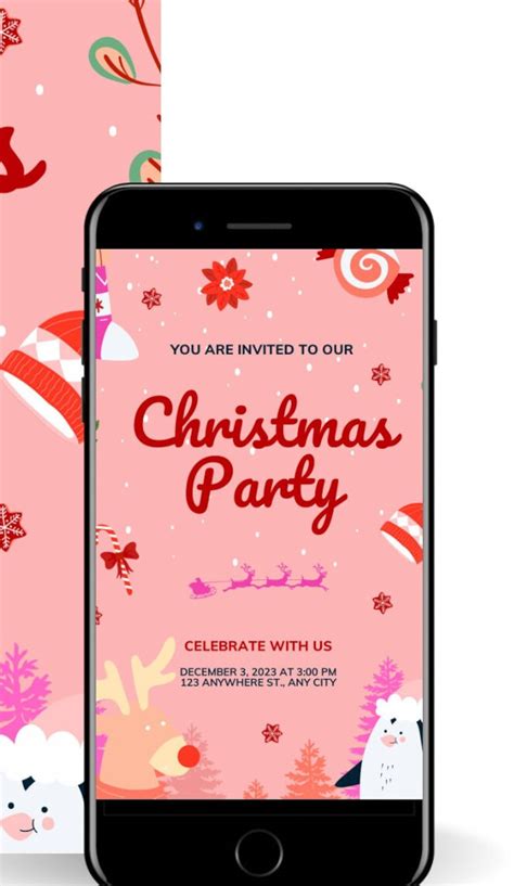 Editable Christmas Party Invitation Christmas Party Etsy