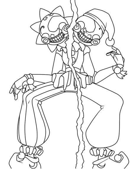 Sundrop And Moondrop Fnaf Coloring Pages Coloring Cool