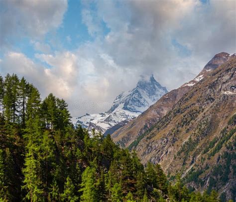 Summer Matterhorn Alps Mountain Swiss Stock Image Image Of Europe