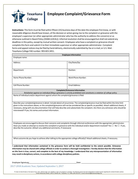 Printable Employee Complaint Form Template Likewise This Can Be In The