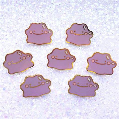 Ditto Enamel Pin Ditto Pokemon Go Cute Kawaii Pastel Lavender Pokemon