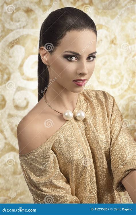 Elegant Beautiful Woman Stock Image Image Of Outfit 45235367