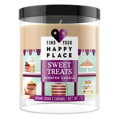 Find Your Happy Place Sweet Treats Scented Candle Brown Sugar
