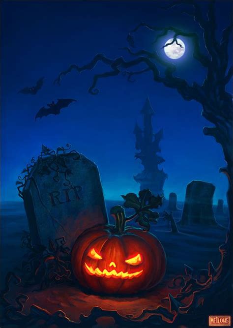 Spooky Jack O Lantern Art For Halloween