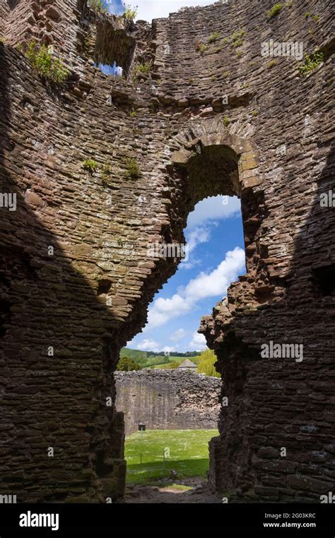 The Round Keep At Skenfrith Castle Monmouthshire Wales Uk Stock