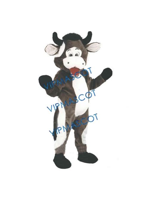 Brown Cow Mascot Costume