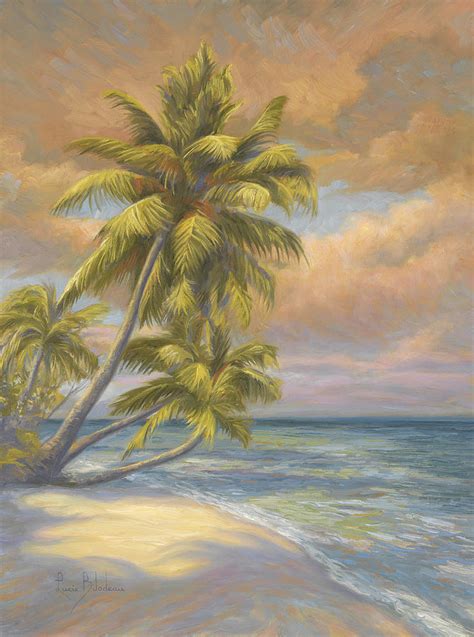 Tropical Beach Painting By Lucie Bilodeau