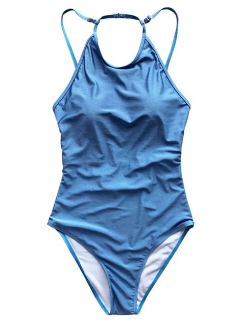 open back high neck one piece swimsuit blue s high neck swimsuits cheap one piece swimsuits