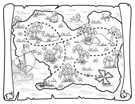 Treasure Maps Coloring Pages Coloring Home