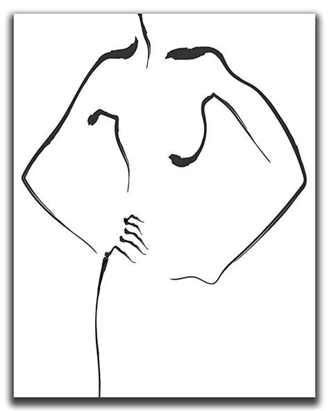 Female Figure Drawing Minimalist Art Printable Art Nude My Xxx Hot Girl