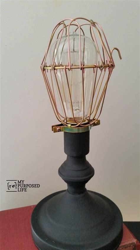 Diy projects under $100 print this project! Edison Bulb Table Lamp - My Repurposed Life® Rescue Re-imagine Repeat