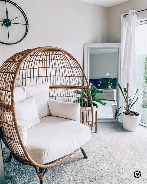 Be it as part of a minimalist theme or part of an eclectic blend of. Rattan Oval Egg Chair | LIKEtoKNOW.it | Hanging chair ...