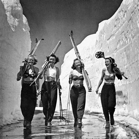 Girls Gone Skiing Vintage Ski Poster 24 X36 Etsy Vintage Ski