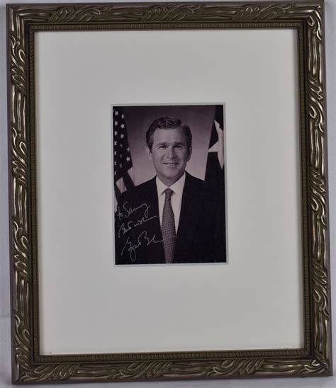 Lot Detail George W Bush Signed And Framed Presidential Portrait
