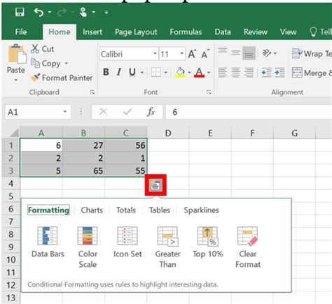 Quick Analysis Feature In Excel Technical Support Services