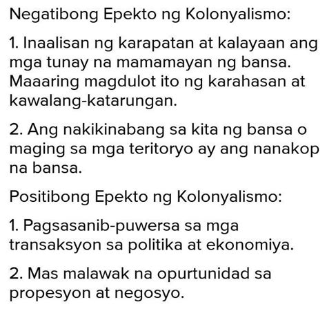 Batay Sa Natutunan Mo Sa Aralin Ilahad Mo Ang Positibo At Negatibong