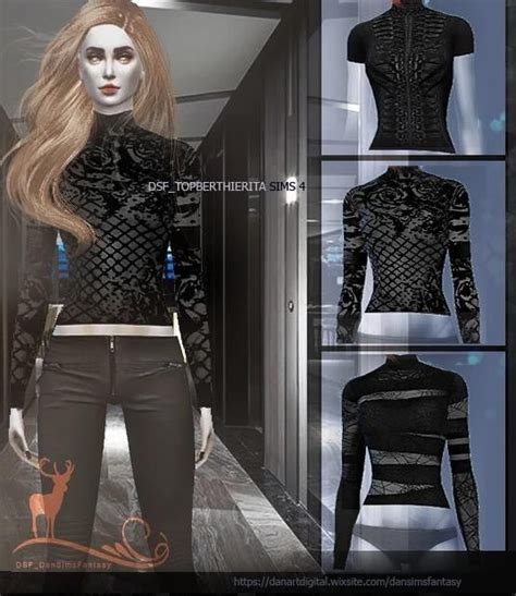 Sims 4 Ccs Modern Gothic Shirt Female Dsftopberthierrita
