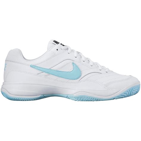 Nike Womens Court Lite Tennis Shoes Whitestill Blue