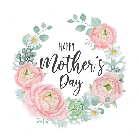 Premium Vector Happy Mothers Day Greeting Card Template Design With
