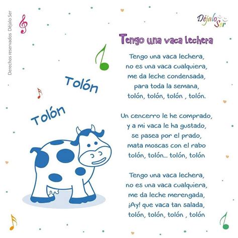 Letras De Canciones Infantiles Eduinf35 Preschool Spanish Spanish
