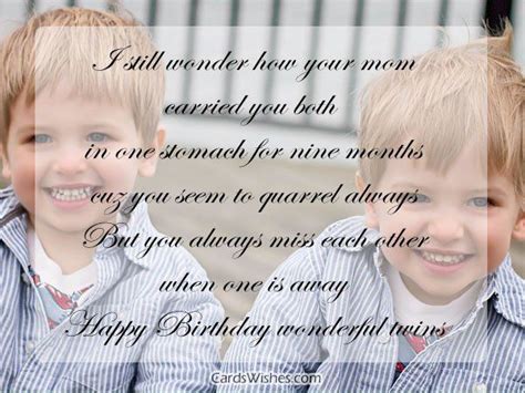 7 Best Twins Birthday Wishes Images On Pinterest Twin