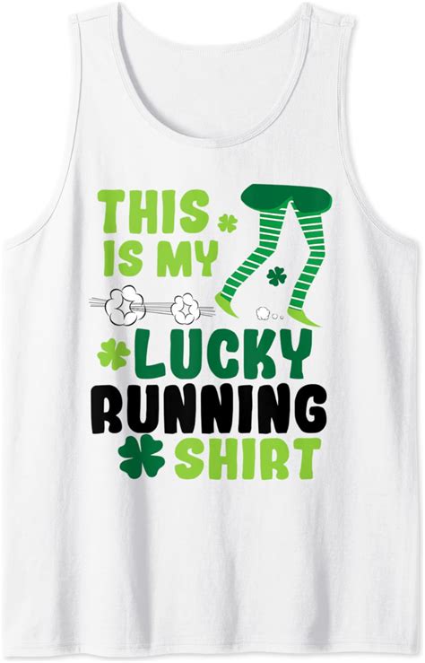 Lucky St Patricks Day Running 5k Half Marathon Race Tank Top Clothing