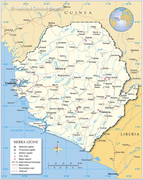 Political Map Of Sierra Leone Nations Online Project