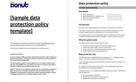 Customer Data Privacy Policy Template