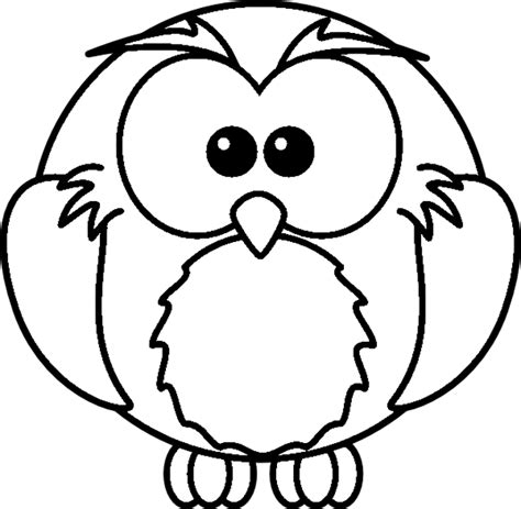 Cartoon Owl Coloring Page Printout Animals Coloring