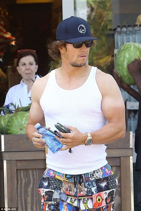Mark Wahlberg Shows Off His Bulging Biceps In A Tight Tank Top In La Mark Wahlberg Actor Mark