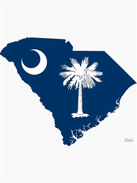 South Carolina State Flag Sticker By Jsalt Redbubble
