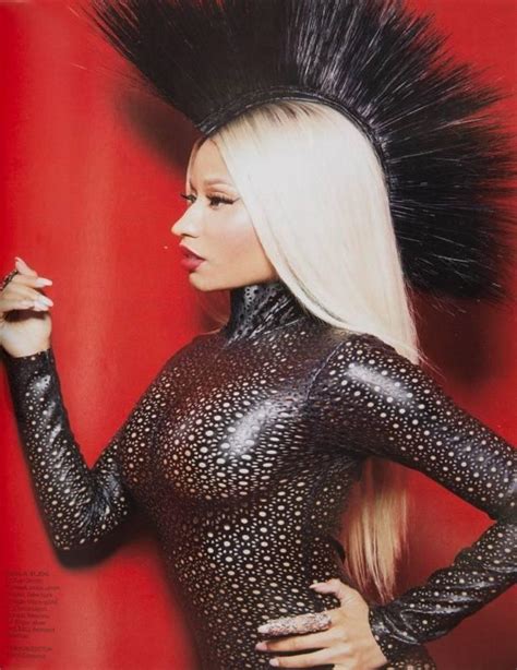 Nicki Minaj Marie Claire Worn Cat Suit And Magazine